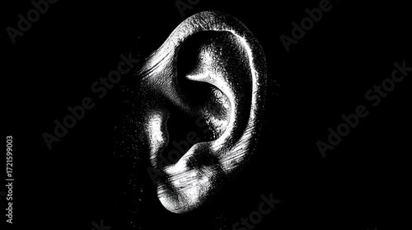 Obraz Closeup human ear detail