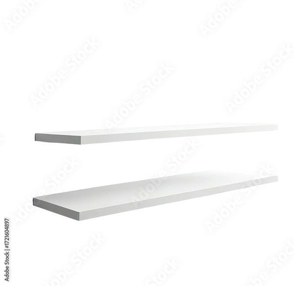 Obraz Floating shelves, white, installation, modern interior, design