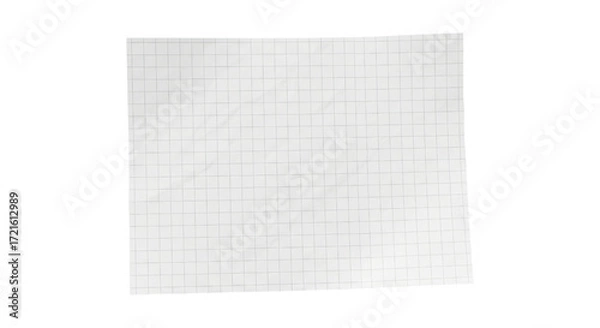 Fototapeta Blank graph paper sheet with transparent background for designs