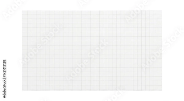 Fototapeta White grid paper on transparent background for art and design projects