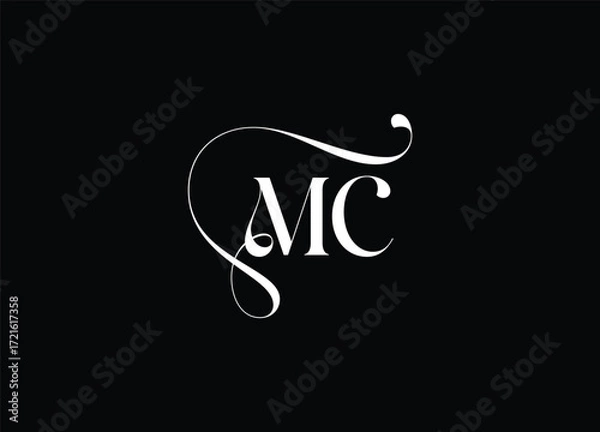 Obraz MC Logo Design Vector. Elegant Monogram Logo Design