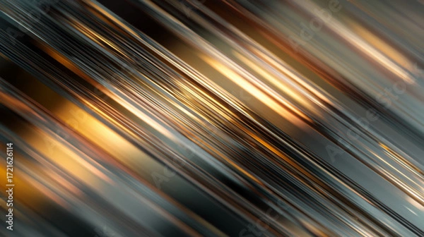 Obraz ゴールド光沢ライン抽象背景