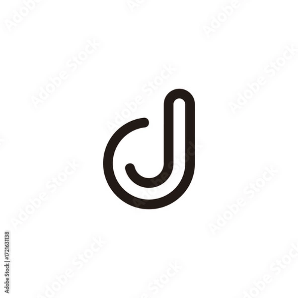 Fototapeta letters jdc circles infinity motion lines logo vector