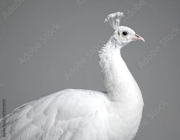 Fototapeta Close-up of a white peacock