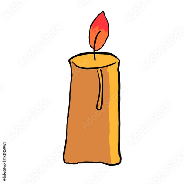 Obraz burning candle vector illustration