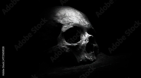 Obraz Skull dark background