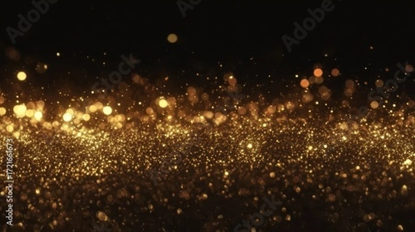 Fototapeta Sparkling gold dust texture for luxury decorations, perfect for events, promotions, and opulent compositions
