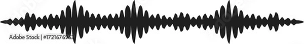 Fototapeta An abstract, stylized sound wave or audio equalizer graphic, perfect for music, podcasts, technology, communication, and digital audio projects.