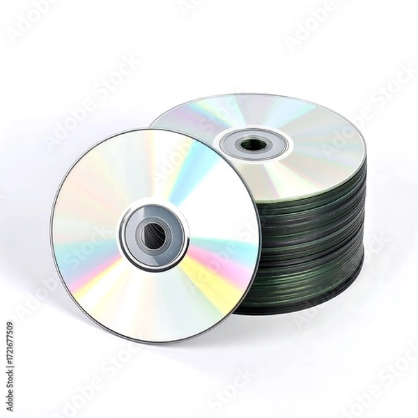 Obraz Stack of blank CDs