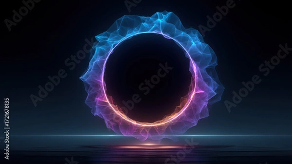 Fototapeta Thermonuclear energy logo concept representing the future of sustainable energy technology and innovation