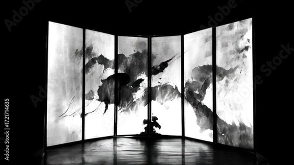 Obraz Abstract ink painting screens