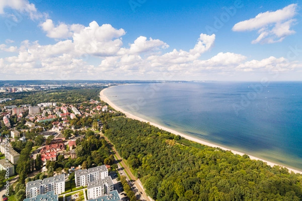 Fototapeta Plaża Gdańska, widok z góry