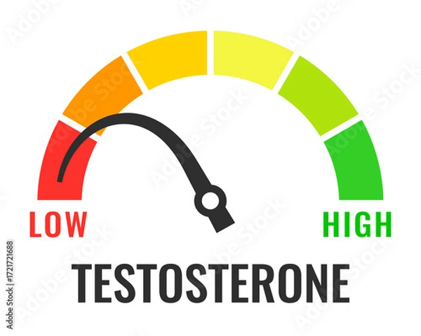 Fototapeta Low testosterone vector cartoon