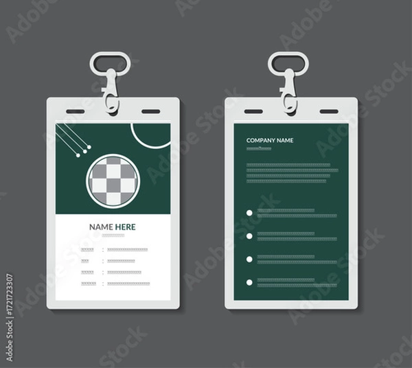 Obraz Clean & Professional ID Card Layout Design Template
