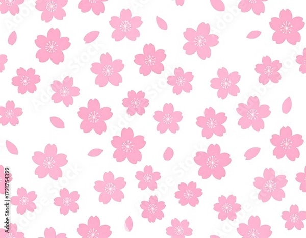 Obraz Delicate pink cherry blossoms on white background