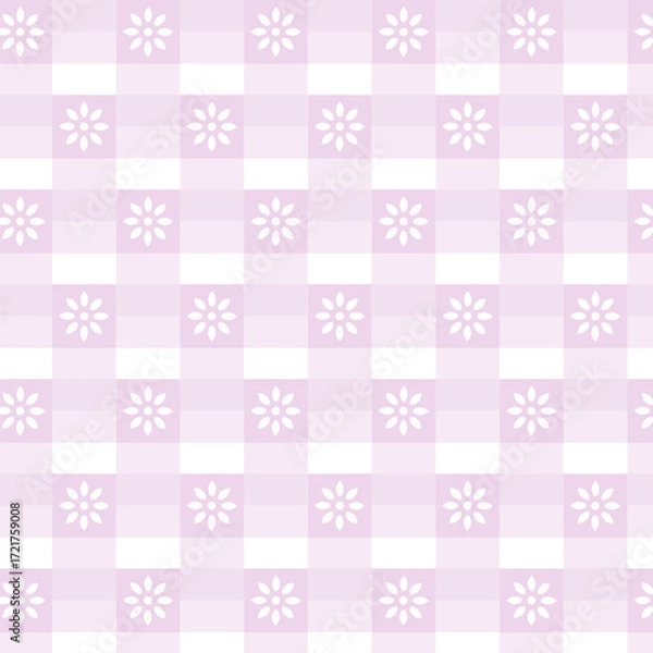 Fototapeta seamless pattern design with pink flowers