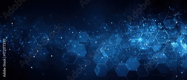 Obraz Abstract digital hexagons