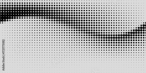 Fototapeta Basic halftone dots effect in black and white color. Halftone effect. Dot halftone. Black white halftone.Background with monochrome dotted texture. Polka dot pattern template. circle dot