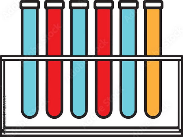 Obraz Test Tube Rack Color Vector Design