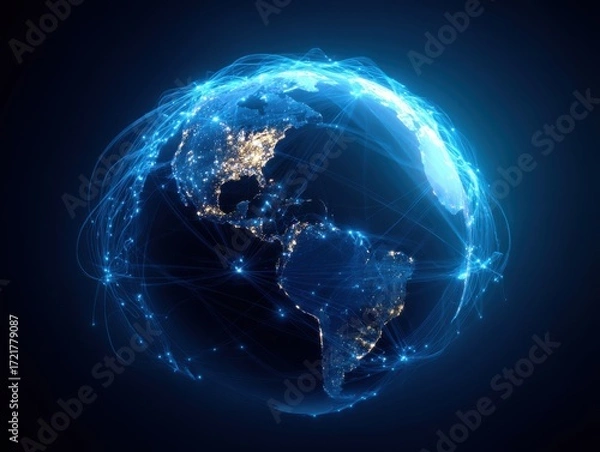 Obraz Global Network of Light