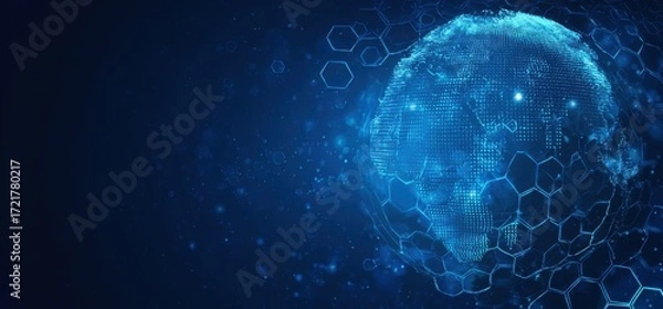 Obraz Abstract digital representation of Earth (8)