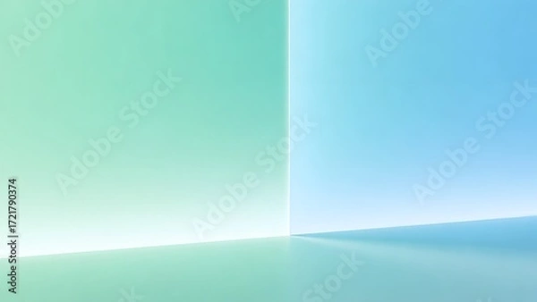 Obraz Two colored walls that meet at an angle