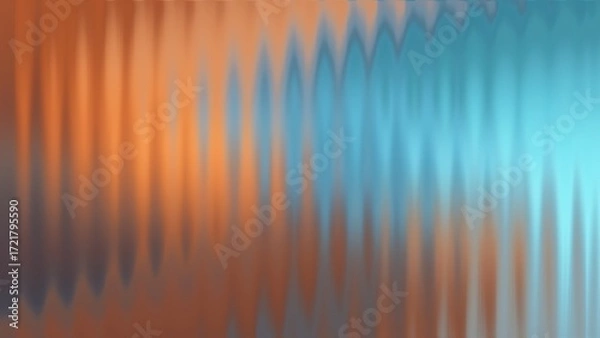 Fototapeta Abstract gradient of warm orange and cool blue with vertical wavy lines background