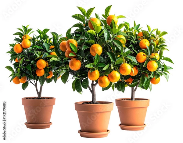 Obraz Three potted orange trees