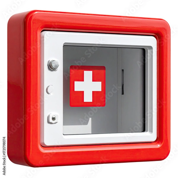 Obraz Red and white first aid box