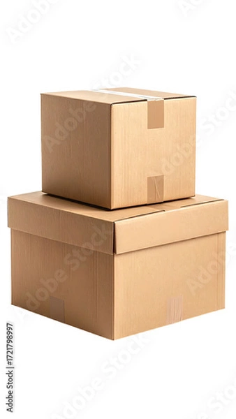 Obraz Two cardboard boxes stacked (2)