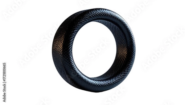 Fototapeta Abstract ring of dark, textured material