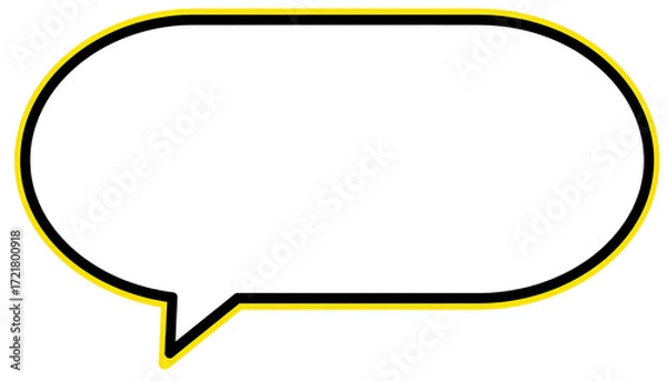 Fototapeta Yellow speech bubble graphic (1)