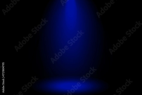 Fototapeta Blue spotlight is in the background of the stage. This high-resolution background will make your work look high-quality.