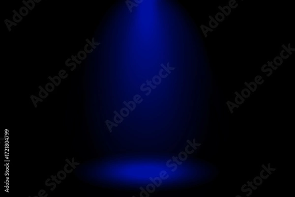 Fototapeta Blue spotlight is in the background of the stage. This high-resolution background will make your work look high-quality.