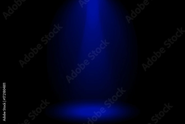 Fototapeta Blue spotlight is in the background of the stage. This high-resolution background will make your work look high-quality.