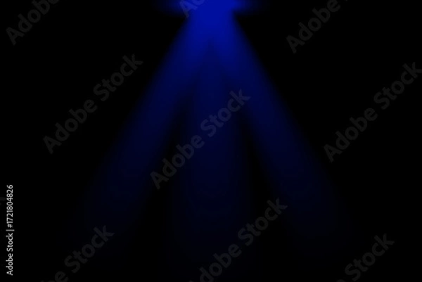 Fototapeta Blue spotlight is in the background of the stage. This high-resolution background will make your work look high-quality.