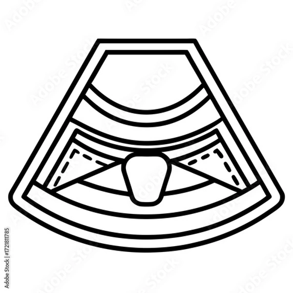 Obraz Sonogram Scan Symbol Outline Vector