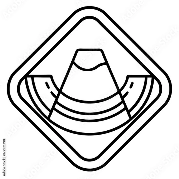 Obraz Sonogram Scan Symbol Outline Vector