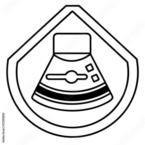 Obraz Sonogram Scan Symbol Outline Vector