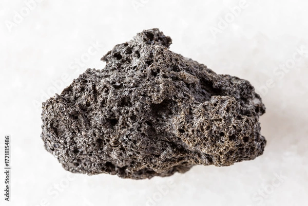 Obraz sample of raw pumice rock on white marble