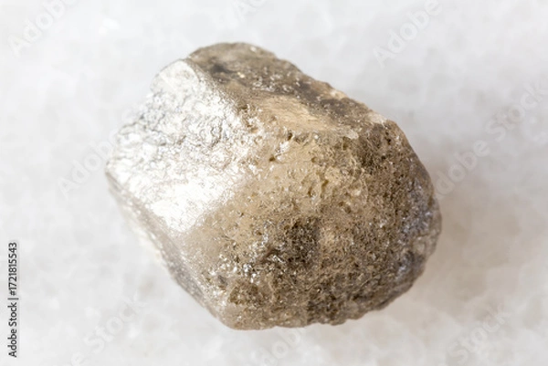 Obraz sample of raw phenakite stone on white marble