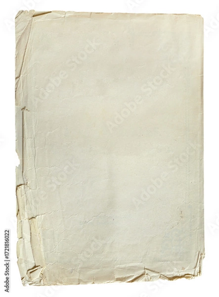 Obraz tattered sheet of old paper with torn edges cutout