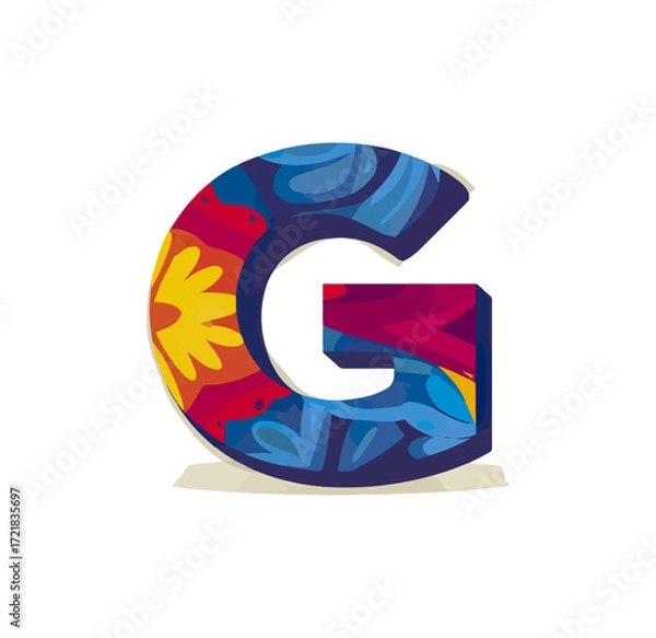 Obraz Colorful decorated letter g