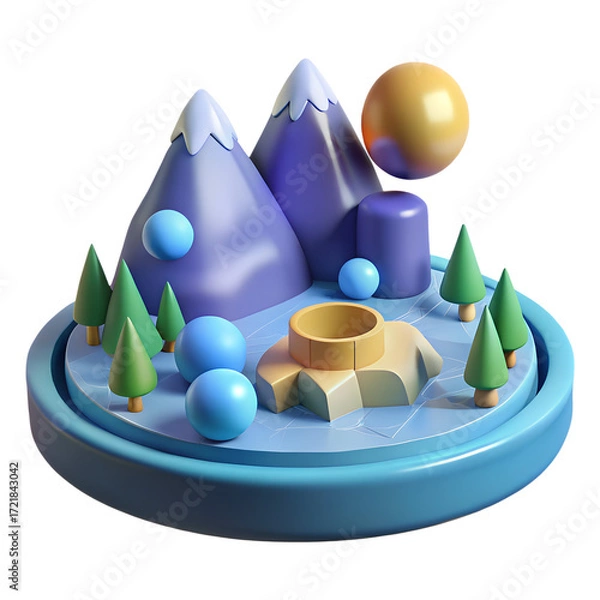 Fototapeta Simulation 3D Icon