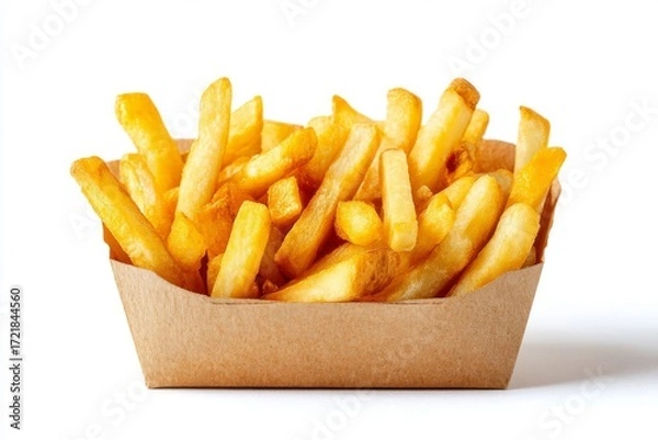 Obraz french fries on white background
