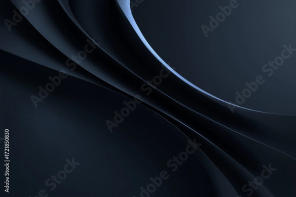 Fototapeta A sleek dark gradient background blending navy blue and black tones, creating a modern and stylish atmosphere perfect for digital or graphic use.
