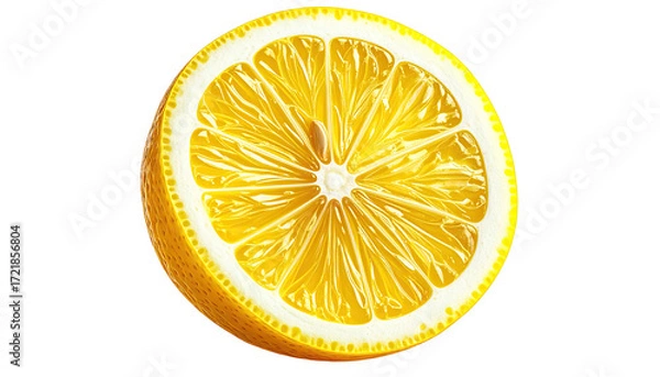 Obraz Close-up of a vibrant lemon slice