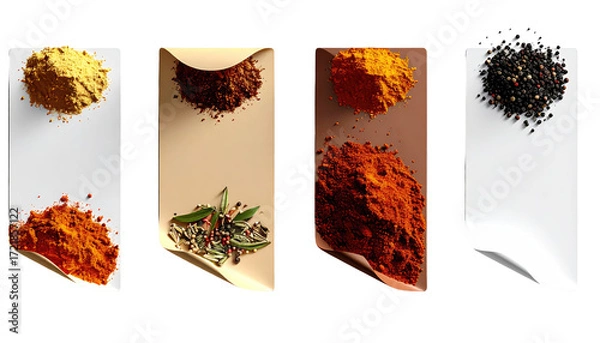 Obraz Spice display on rectangular trays