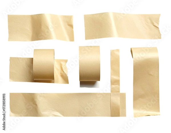 Obraz Abstract arrangement of pieces of beige masking tape