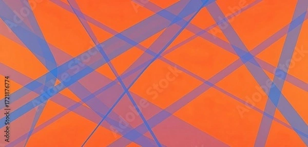 Fototapeta Abstract background with intersecting blue lines forming a grid pattern, graphics, texture